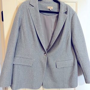 Plus Size Herringbone Blazer